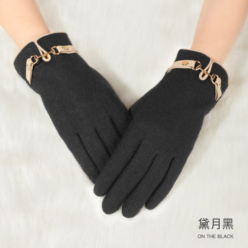 Women's Autumn and Winter Warm Cashmere Gloves